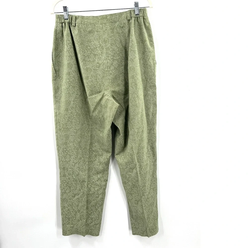 Vintage Villager paisley jacquard brocade high rise pleated cottagecore pants 16